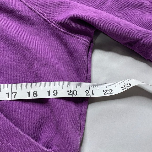 JoyLab Cropped Hoodie Womens Small Purple 1/4 Zip Thombhole Raglan Sleeve Sports - Picture 8 of 16